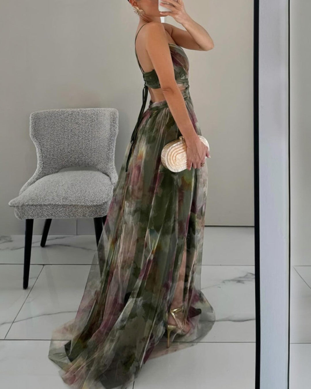 Fiora | Elegant Floral Maxi Dress