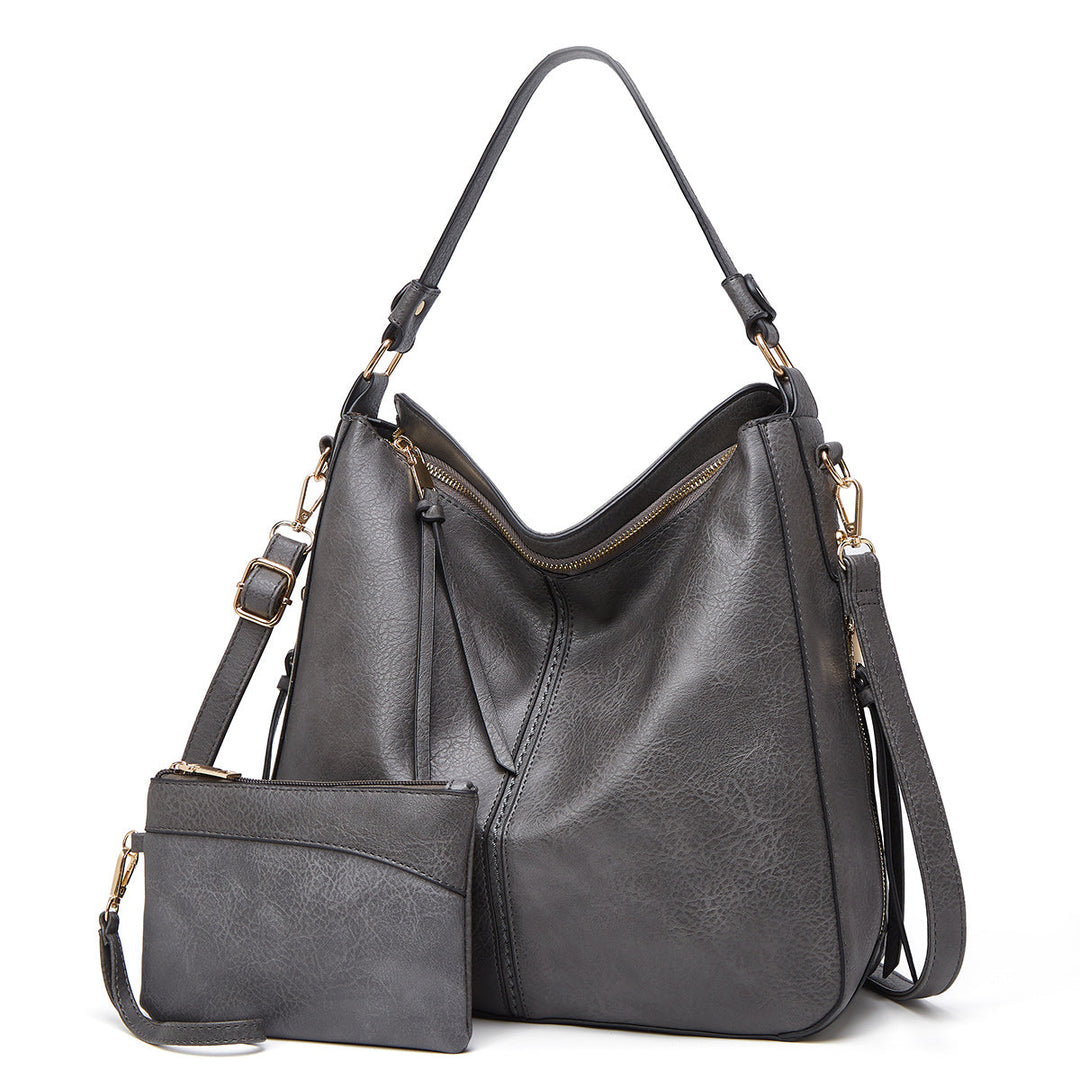 Luxury Leather Crescent Anti-Theft Handbag + FREE Pouch Wallet