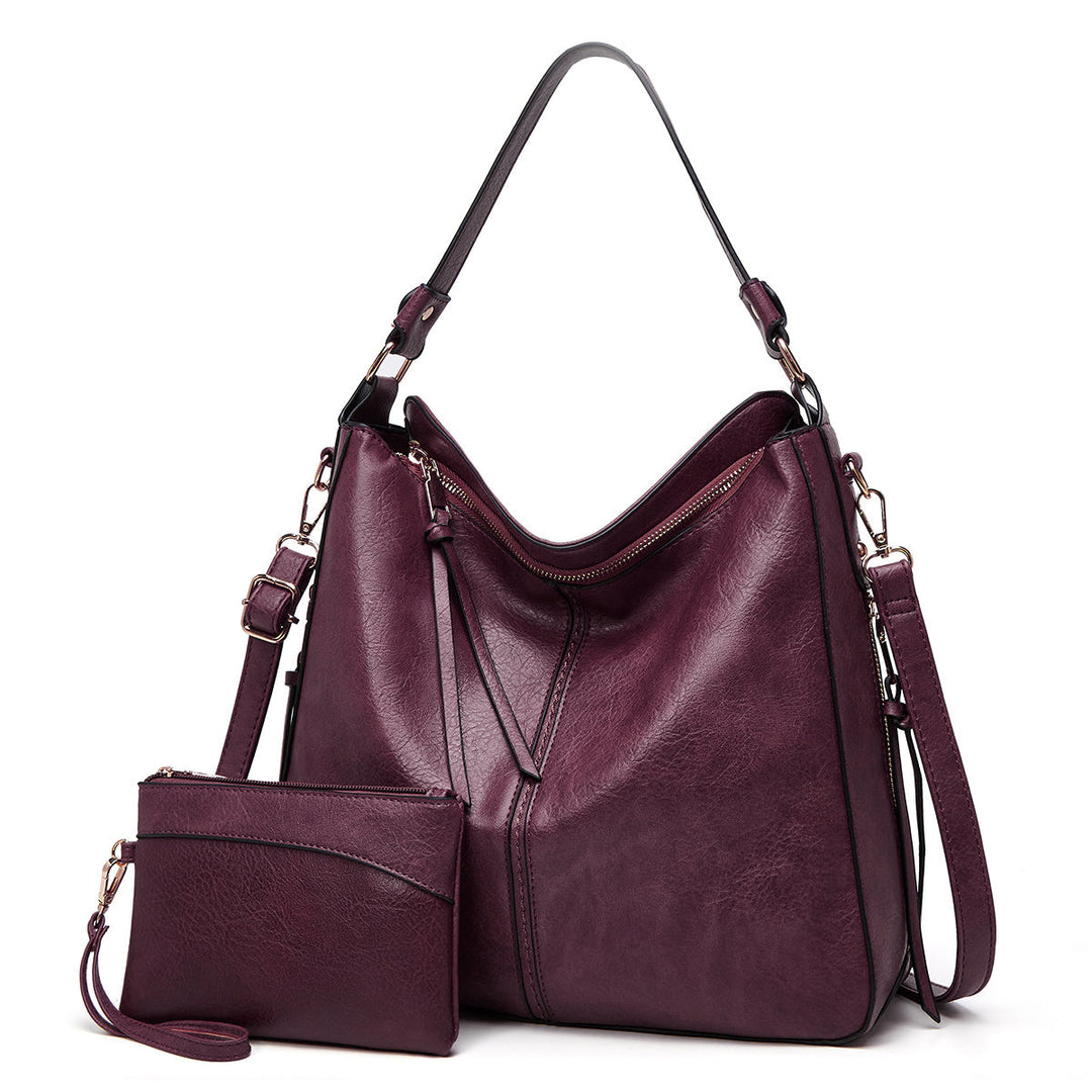 Luxury Leather Crescent Anti-Theft Handbag + FREE Pouch Wallet