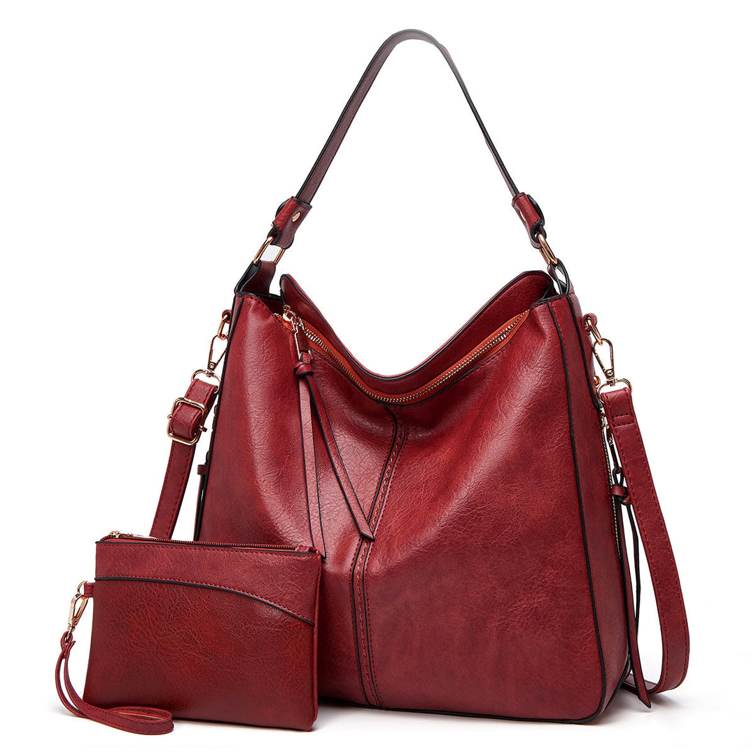 Luxury Leather Crescent Anti-Theft Handbag + FREE Pouch Wallet