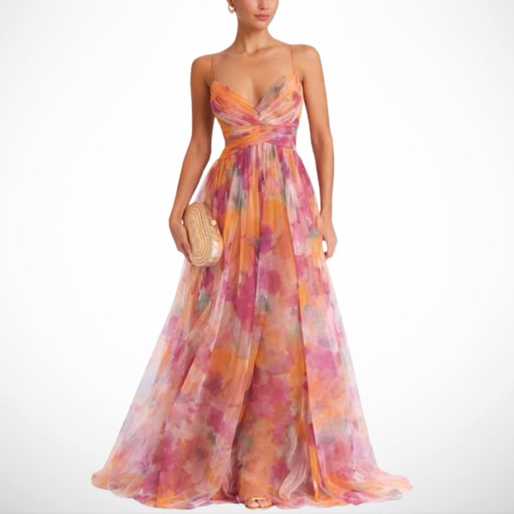 Fiora | Elegant Floral Maxi Dress