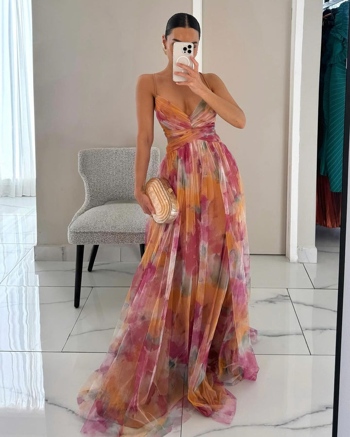 Fiora | Elegant Floral Maxi Dress
