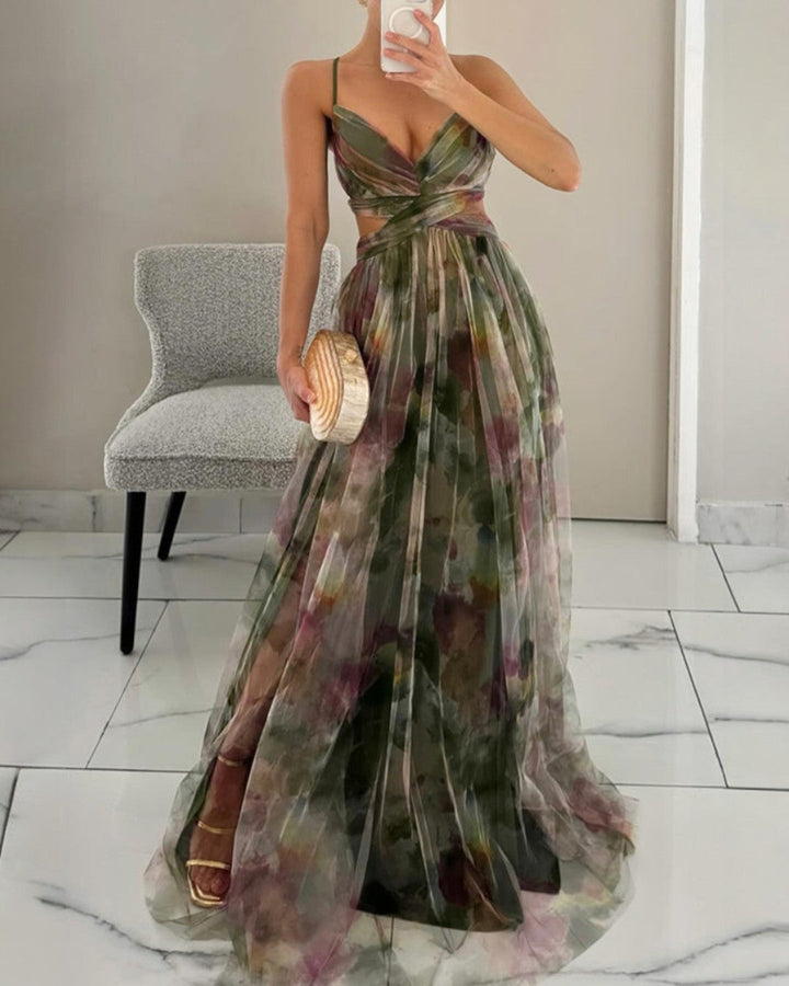 Fiora | Elegant Floral Maxi Dress