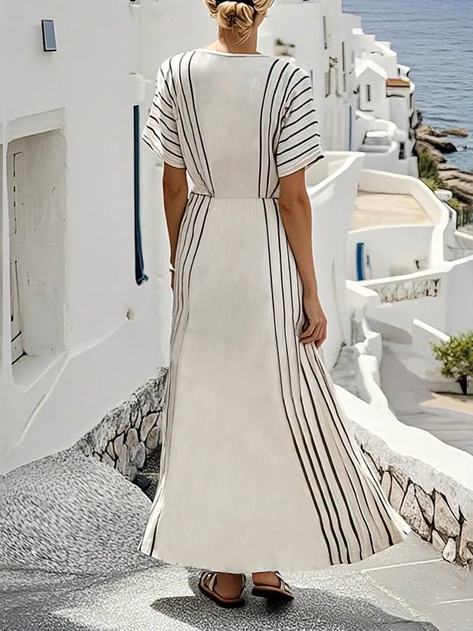 Harper | Elegant Striped Dress