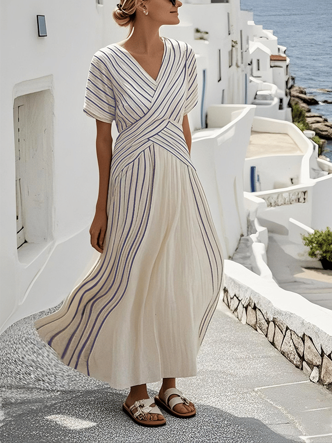 Harper | Elegant Striped Dress