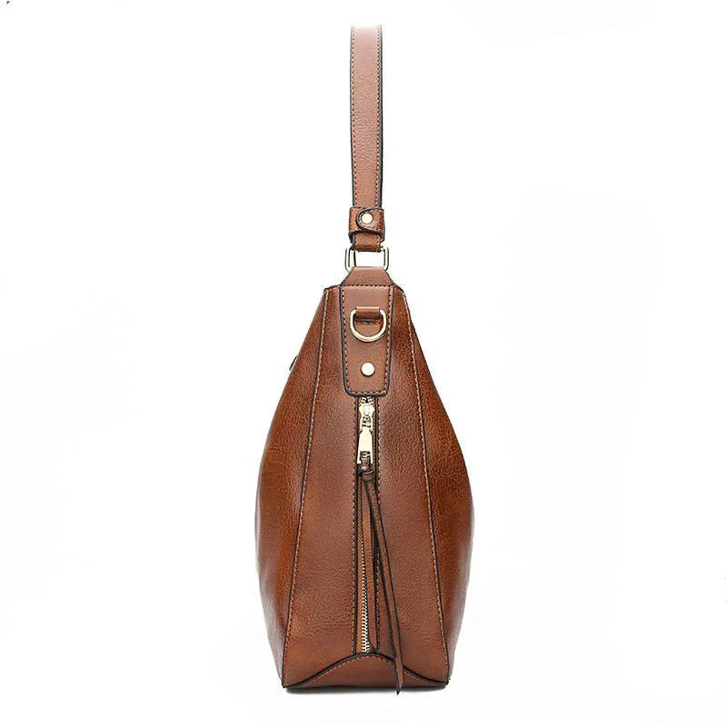 Luxury Leather Crescent Anti-Theft Handbag + FREE Pouch Wallet