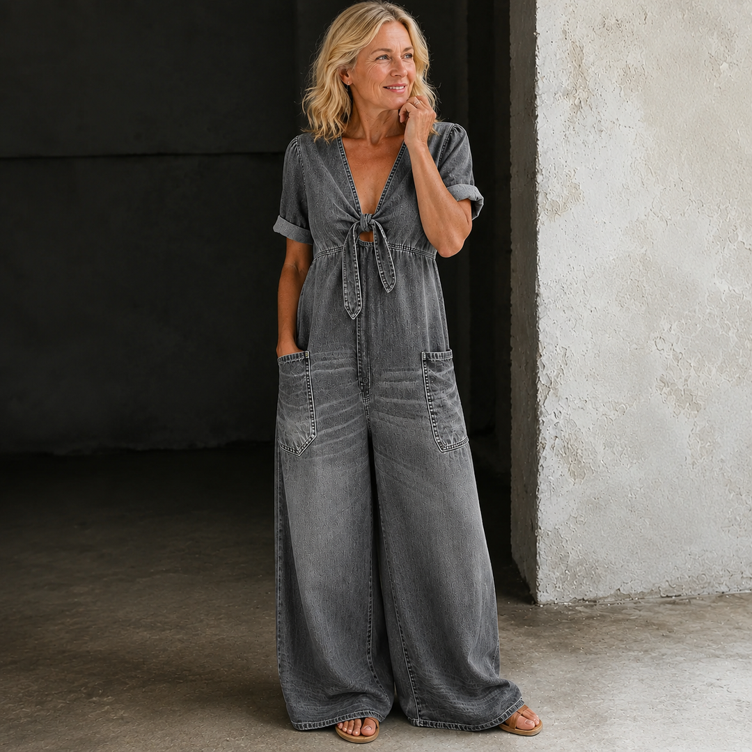 Maya | Wide-Leg Denim Jumpsuit