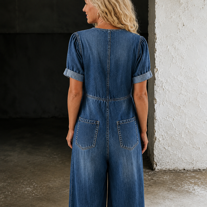 Maya | Wide-Leg Denim Jumpsuit