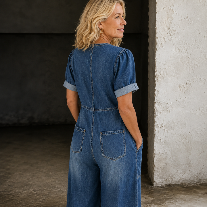 Maya | Wide-Leg Denim Jumpsuit