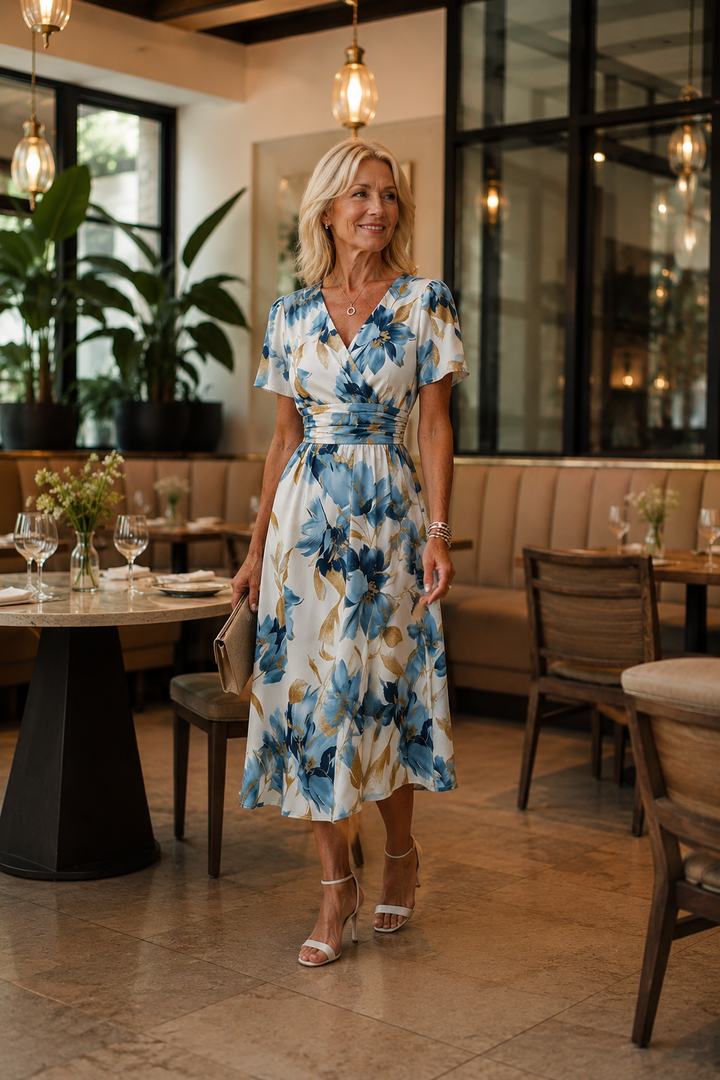 Elvira | Floral Midi Dress