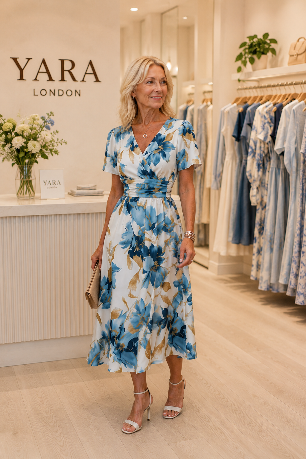 Elvira | Floral Midi Dress