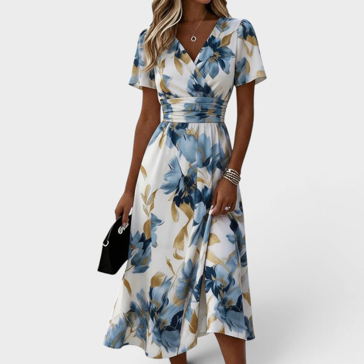 Elara | Floral Midi Dress