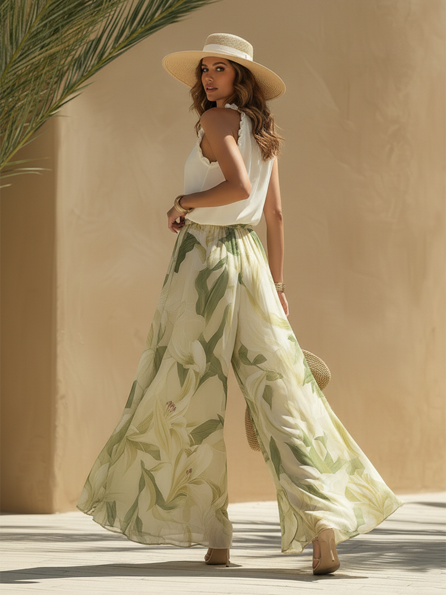 Lysandra | Elegant Lys Printed Flowy Set