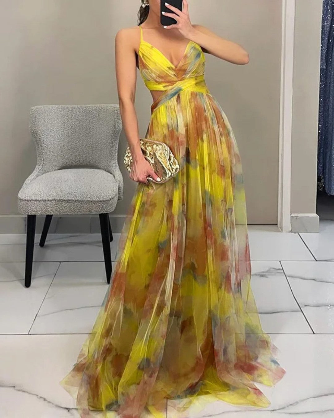 Fiora | Elegant Floral Maxi Dress
