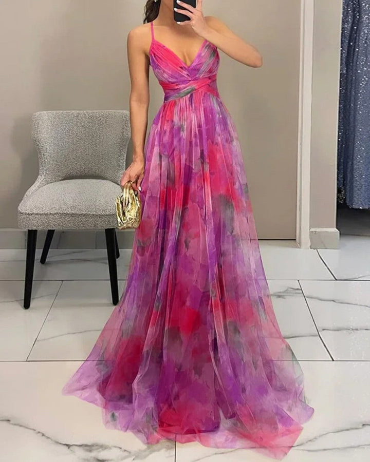 Fiora | Elegant Floral Maxi Dress