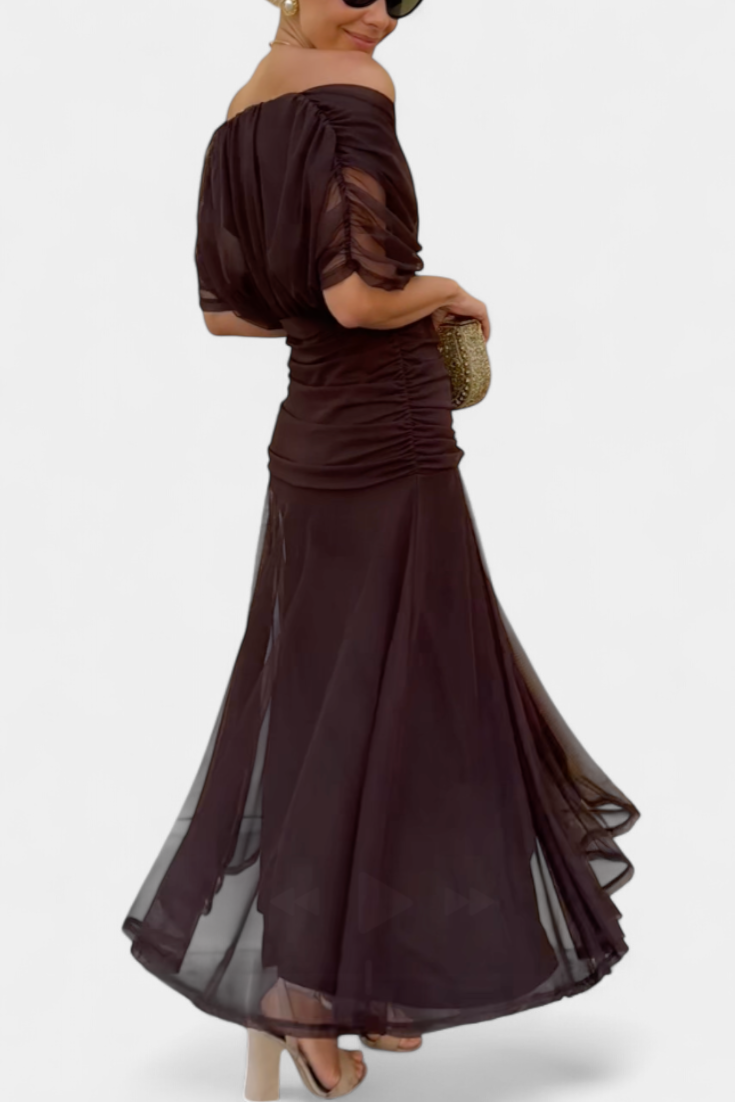 Freya - Flowing Floral V Neck Dress