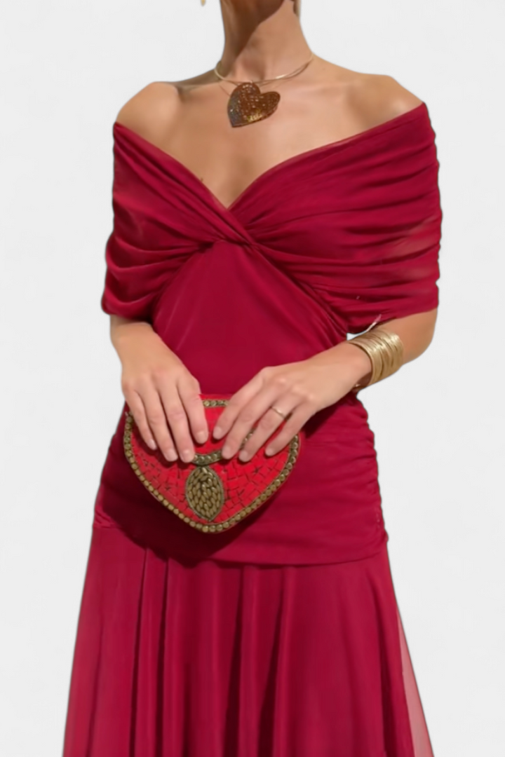 Freya - Flowing Floral V Neck Dress