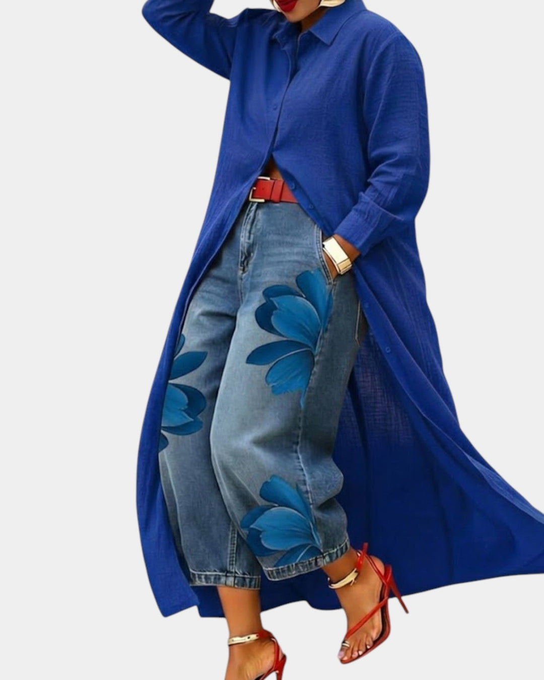 Céliane | Dress and wide-leg jeans set