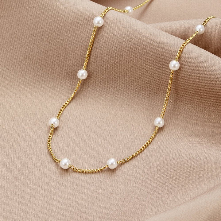 Nura Pearl Gold Necklace